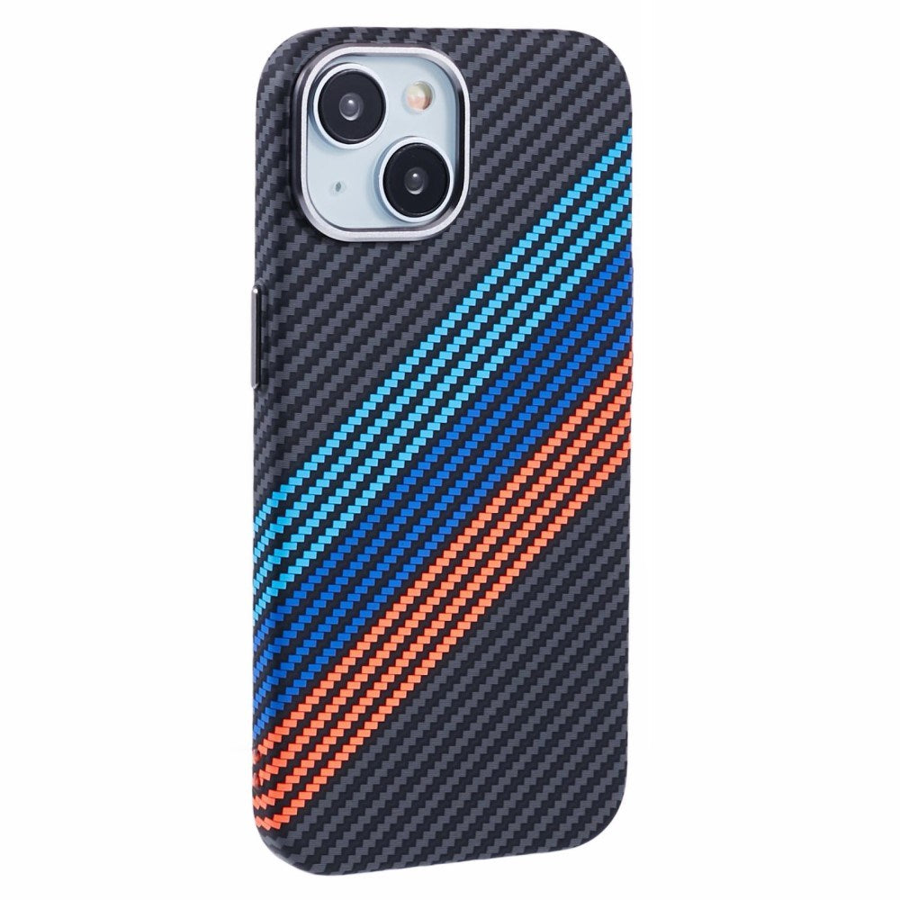 iPhone 13 - EIDERWOOD Mønstret Carbon Cover - MagSafe Kompatibel - Colorful Stripes
