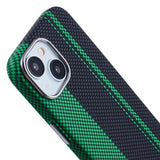 iPhone 13 - EIDERWOOD Mønstret Carbon Cover - MagSafe Kompatibel - Green/Black