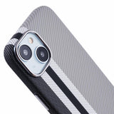 iPhone 13 - EIDERWOOD Mønstret Carbon Cover - MagSafe Kompatibel - Grey Stripes