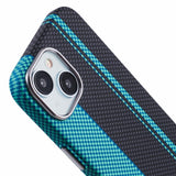 iPhone 13 - EIDERWOOD Mønstret Carbon Cover - MagSafe Kompatibel - Blue/Black