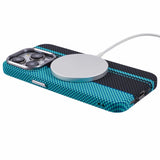 iPhone 13 Pro - EIDERWOOD Mønstret Carbon Cover - MagSafe Kompatibel - Blue/Black