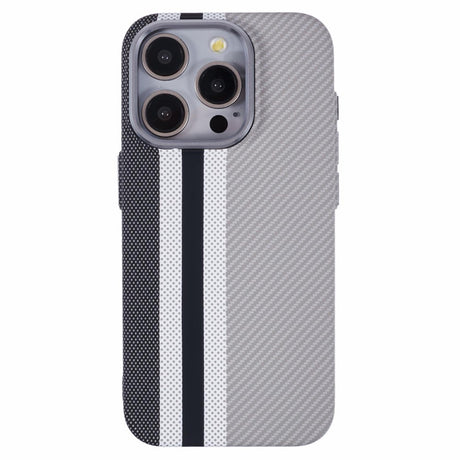 iPhone 13 Pro - EIDERWOOD Mønstret Carbon Cover - MagSafe Kompatibel - Grey Stripes