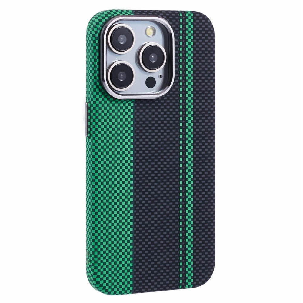 iPhone 12/12 Pro - EIDERWOOD Mønstret Carbon Cover - MagSafe Kompatibel - Green/Black