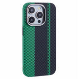 iPhone 12/12 Pro - EIDERWOOD Mønstret Carbon Cover - MagSafe Kompatibel - Green/Black