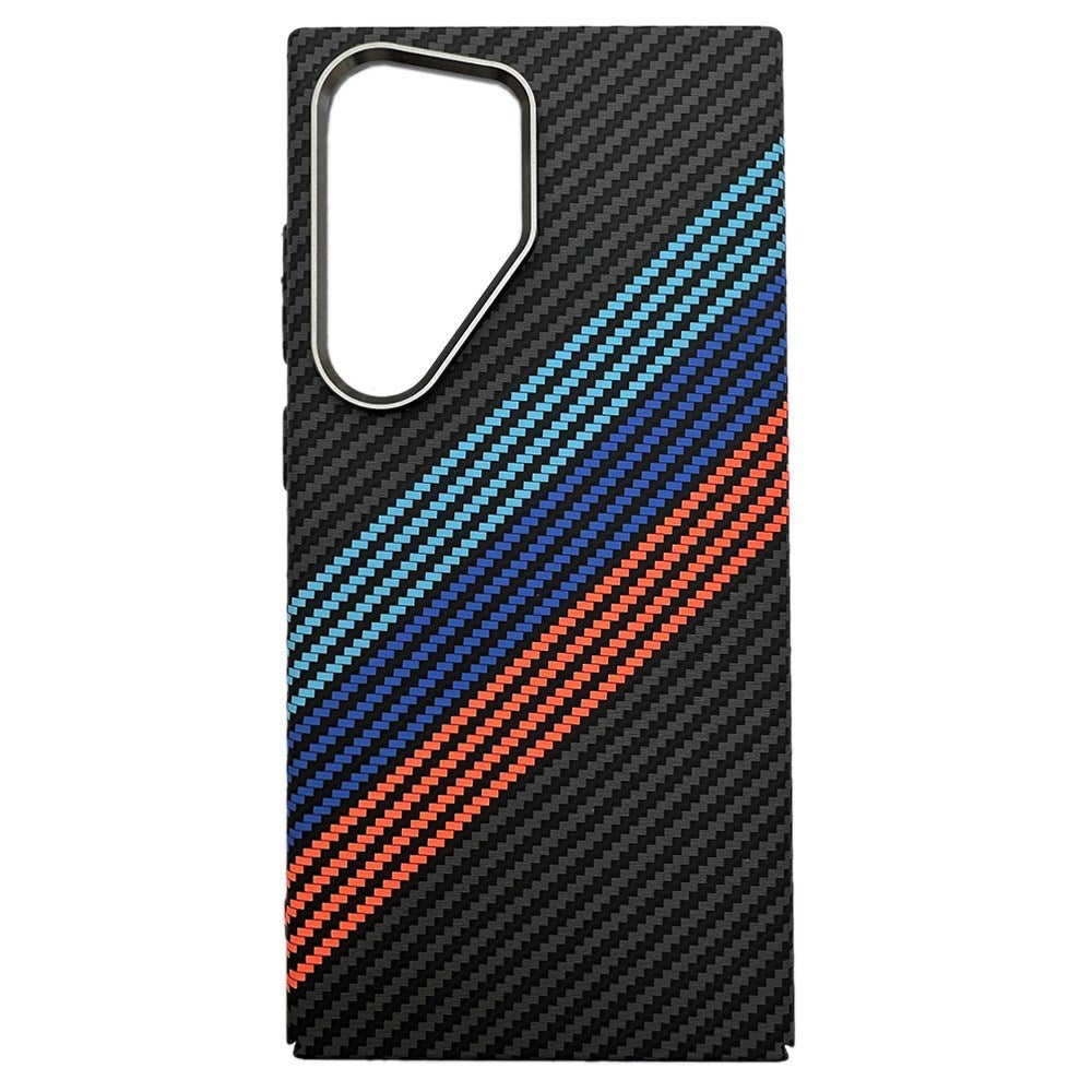 Samsung Galaxy S24 Ultra - EIDERWOOD Mønstret Carbon Cover - MagSafe Kompatibel - Colorful Stripes