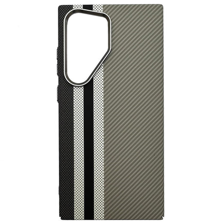 Samsung Galaxy S24 Ultra - EIDERWOOD Mønstret Carbon Cover - MagSafe Kompatibel - Grey Stripes