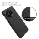 OnePlus 13 - EIDERWOOD Stofbetrukket Plastik Cover - Sort