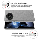 OnePlus 13 - EIDERWOOD Stofbetrukket Plastik Cover - Lysegrå