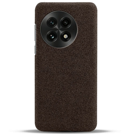 OnePlus 13 - EIDERWOOD Stofbetrukket Plastik Cover - Brun