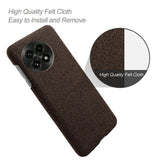OnePlus 13 - EIDERWOOD Stofbetrukket Plastik Cover - Brun