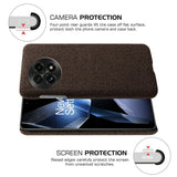 OnePlus 13 - EIDERWOOD Stofbetrukket Plastik Cover - Brun