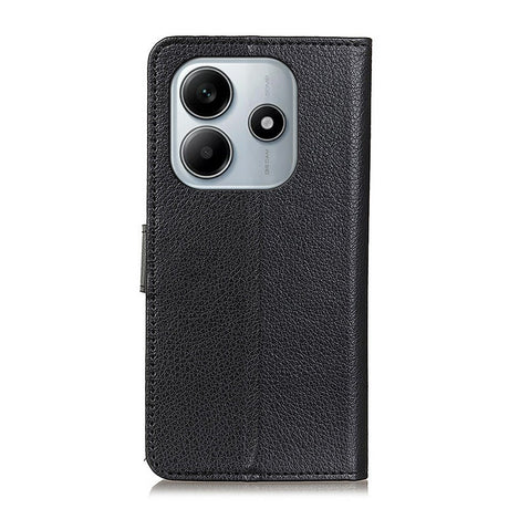 Xiaomi Redmi Note 14 (4G) - EIDERWOOD Kunstlæder Flip Cover m. Kortholder & Ståfunktion - Sort