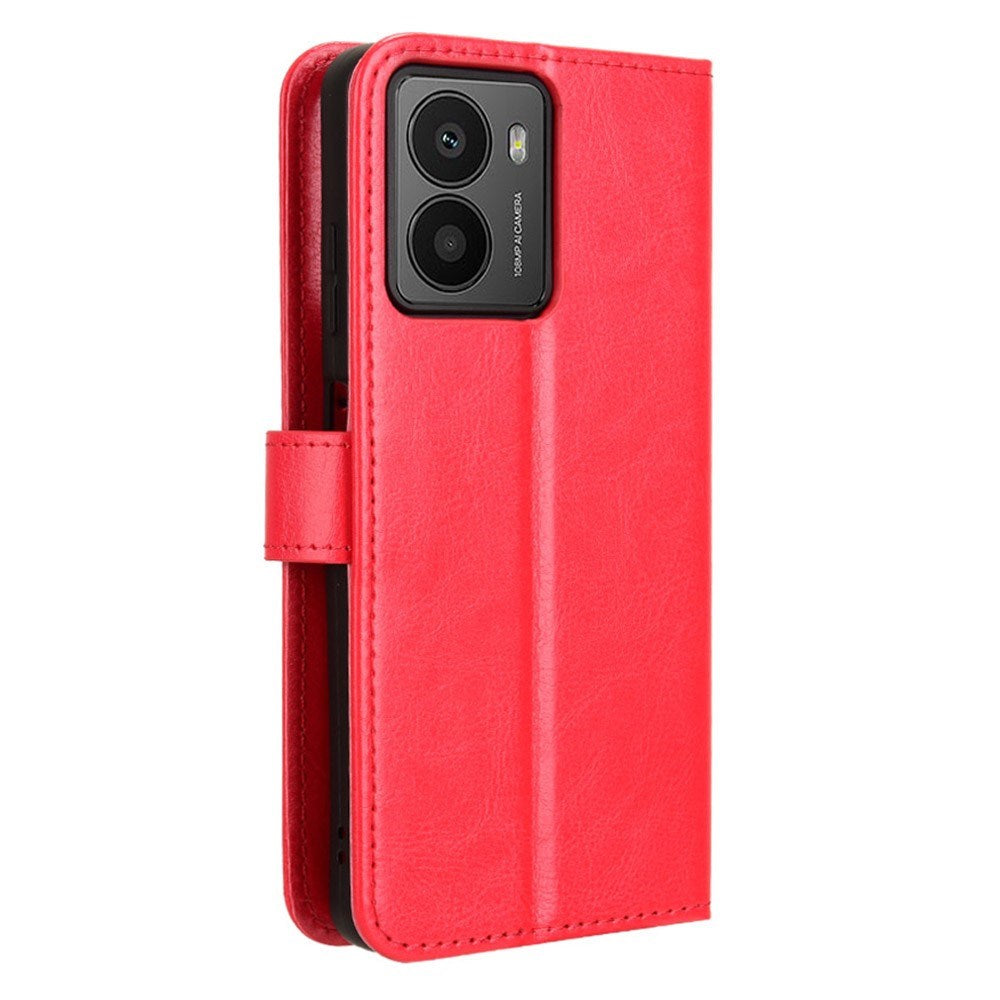 HMD Fusion / Fusion X1 - EIDERWOOD Kunstlæder Flip Cover m. Strop - Rød