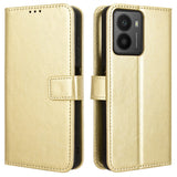HMD Fusion / Fusion X1 - EIDERWOOD Kunstlæder Flip Cover m. Strop - Guld