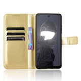 HMD Fusion / Fusion X1 - EIDERWOOD Kunstlæder Flip Cover m. Strop - Guld