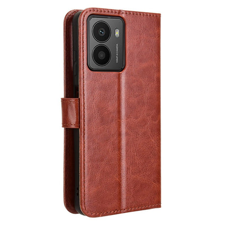 HMD Fusion / Fusion X1 - EIDERWOOD Kunstlæder Flip Cover m. Strop - Brun