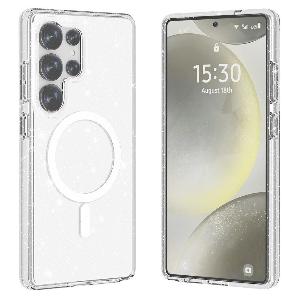 Samsung Galaxy S25 Ultra - EIDERWOOD Glitter Hybrid Cover - MagSafe Kompatibel - Gennemsigtig