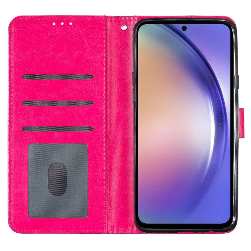 EIDERWOOD Samsung Galaxy A36 (5G) Læder Flip Cover m. Pung & Strop - Glimmer - Pink