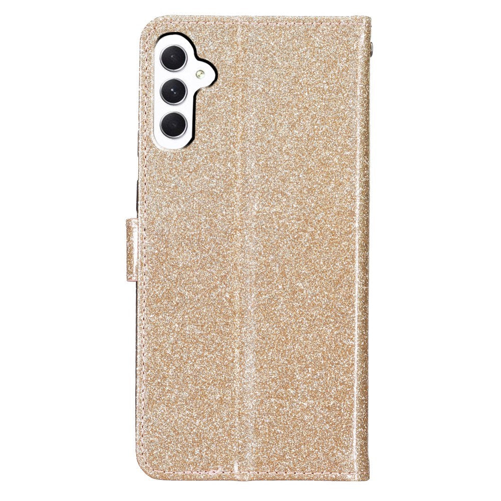 EIDERWOOD Samsung Galaxy A36 (5G) Læder Flip Cover m. Pung & Strop - Glimmer - Guld