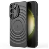 Samsung Galaxy S25+ (Plus) - EIDERWOOD Fleksibelt Plastik Cover m. Tekstur & Kickstand - Sort