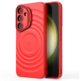 Samsung Galaxy S25+ (Plus) - EIDERWOOD Fleksibelt Plastik Cover m. Tekstur & Kickstand - Rød