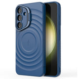 Samsung Galaxy S25+ (Plus) - EIDERWOOD Fleksibelt Plastik Cover m. Tekstur & Kickstand - Blå