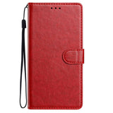 Xiaomi Redmi Note 14 Pro (5G) / Poco X7 - EIDERWOOD Kunstlæder Flip Cover m. Strop - Mørkerød