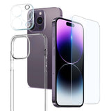 iPhone 14 Pro NORTHJO 360° Protection Set inkl. Cover & Skærmbeskyttelse & Kameralinsebeskyttelse - Gennemsigtig