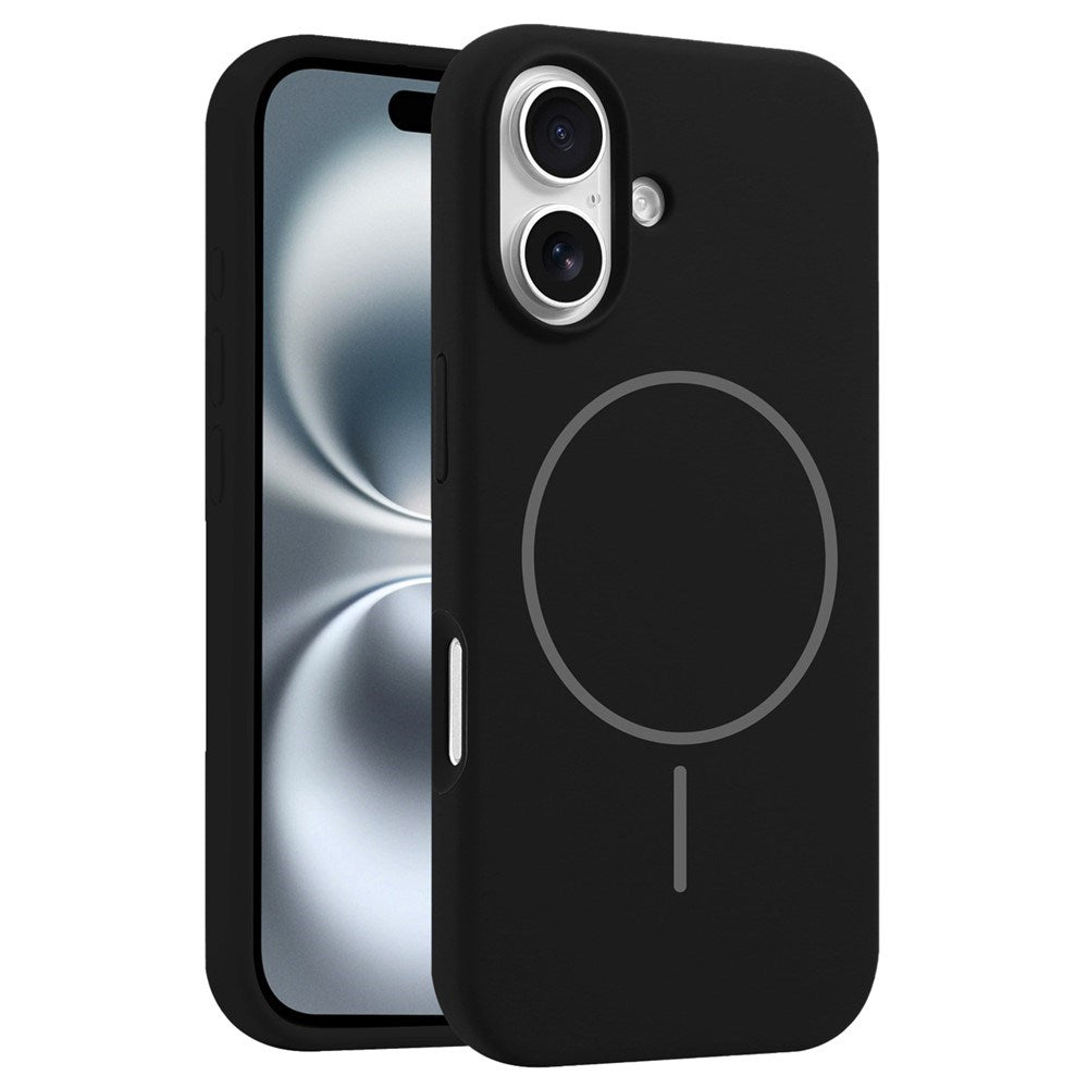 EIDERWOOD iPhone 16 Silikone Mobil Cover - MagSafe Kompatibel - Sort