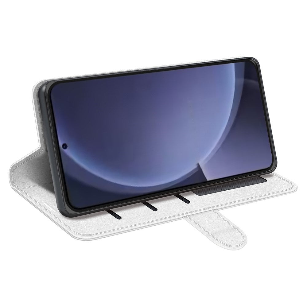 EIDERWOOD - Samsung Galaxy S25+ (Plus) - Kunstlæder Flip Cover m. Kortholder & Ståfunktion - Hvid