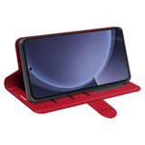 EIDERWOOD - Samsung Galaxy S25+ (Plus) - Kunstlæder Flip Cover m. Kortholder & Ståfunktion - Rød