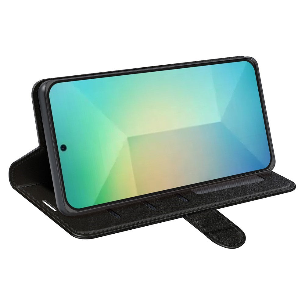 EIDERWOOD - Samsung Galaxy S25 - Kunstlæder Flip Cover m. Kortholder & Ståfunktion - Sort