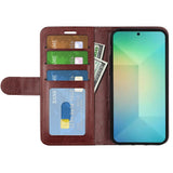 EIDERWOOD - Samsung Galaxy S25 - Kunstlæder Flip Cover m. Kortholder & Ståfunktion - Brun