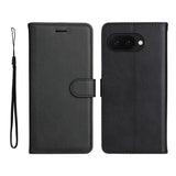 Google Pixel 9a - EIDERWOOD Kunstlæder Flip Cover m. Kortholder & Strop - Sort
