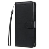 Google Pixel 9a - EIDERWOOD Kunstlæder Flip Cover m. Kortholder & Strop - Sort