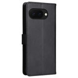 Google Pixel 9a - EIDERWOOD Kunstlæder Flip Cover m. Kortholder & Strop - Sort