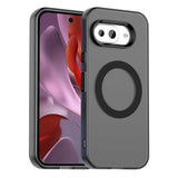 EIDERWOOD Google Pixel 9a Hybrid Plast Mobil Cover - MagSafe Kompatibel - Gennemsigtig / Sort
