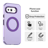EIDERWOOD Google Pixel 9a Hybrid Plast Mobil Cover - MagSafe Kompatibel - Gennemsigtig / Lilla
