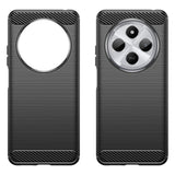 EIDERWOOD Xiaomi Redmi 14C Brushed Carbon Fiber Fleksibelt Plastik Bagside Cover - Sort