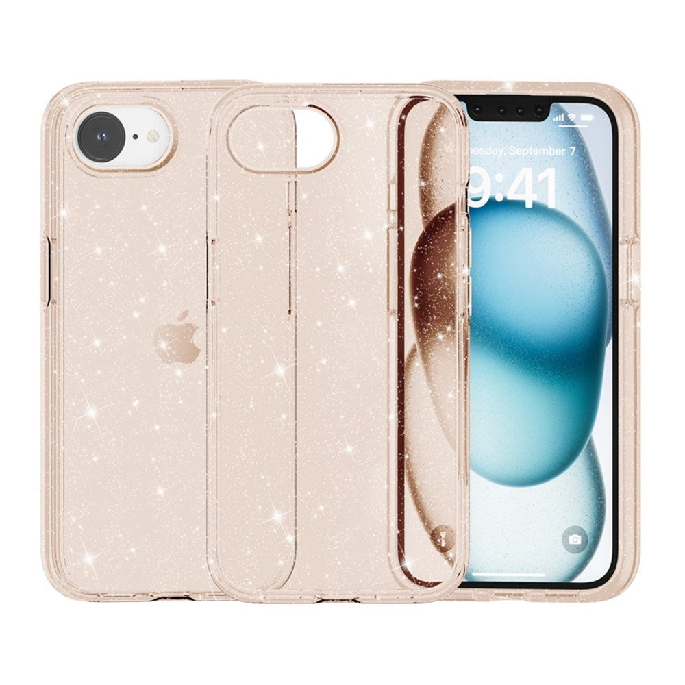 iPhone 16e - EIDERWOOD Hybrid Glitter Plastik Cover - MagSafe Kompatibel - Guld