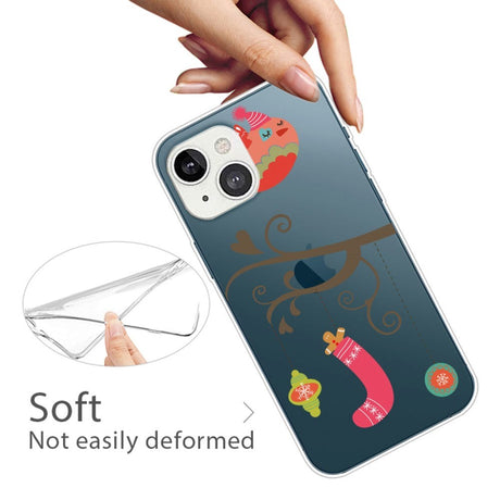 iPhone 14 Fleksibel Plastik Jule Bagside Cover - Julepynt