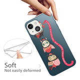 iPhone 14 Fleksibel Plastik Jule Bagside Cover - Ugler
