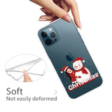 iPhone 14 Pro Fleksibel Plastik Jule Bagside Cover - Pige med Snemand