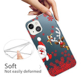 iPhone 14 TPU Plast Julecover - Julemand og Rensdyr