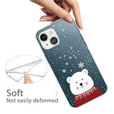 iPhone 14 TPU Plast Julecover - Julebjørn