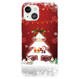 iPhone 14 Plus Fleksibelt Plast Jule Bagside Cover - Juletræ