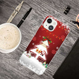 iPhone 14 Plus Fleksibelt Plast Jule Bagside Cover - Juletræ