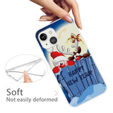 iPhone 14 Plus Fleksibelt Plast Jule Bagside Cover - Godt Nytår