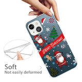 iPhone 14 Plus Fleksibelt Plast Jule Bagside Cover - To Julemænd