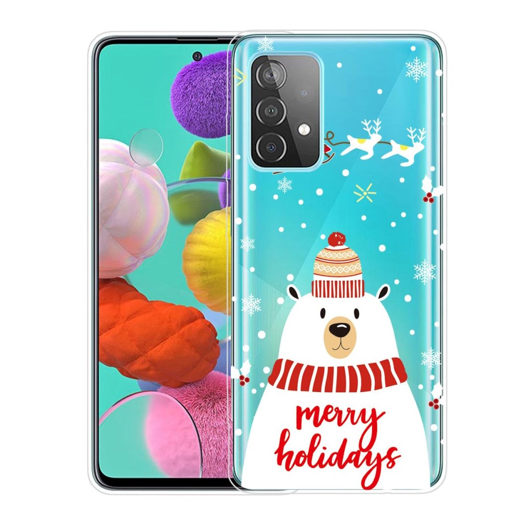 Samsung Galaxy A53 (5G) TPU Plast Julecover - Merry Christmas - Isbjørn